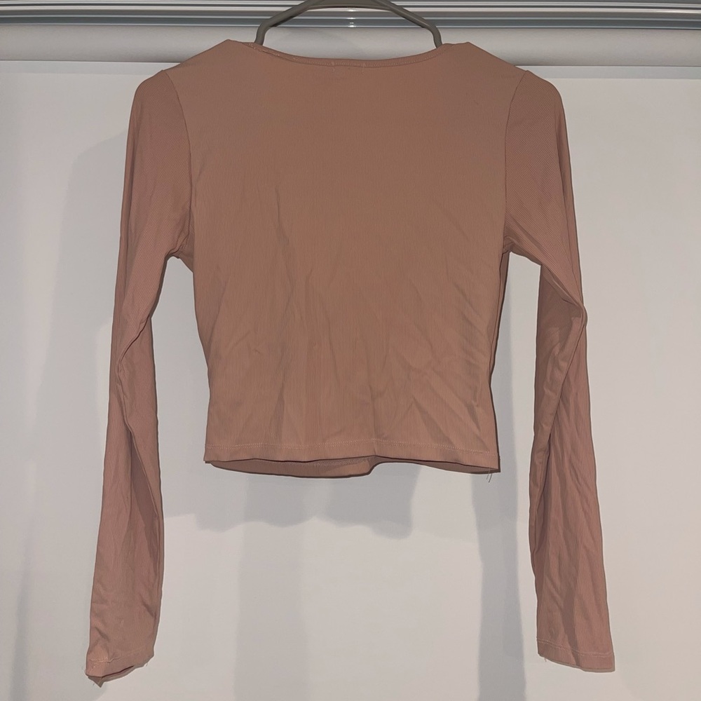 GARAGE cross over light pink top